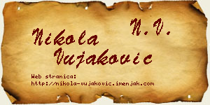 Nikola Vujaković vizit kartica